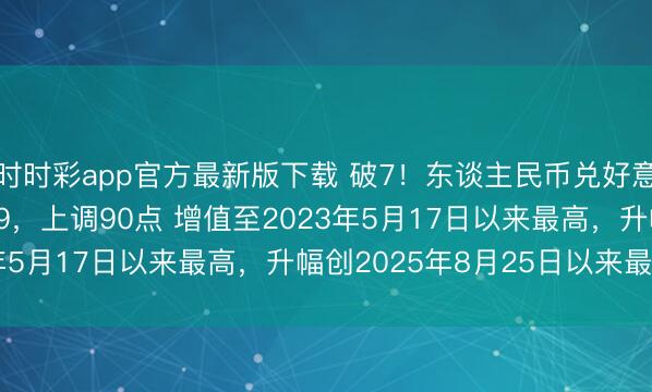 时时彩app官方最新版下载 破7！东谈主民币兑好意思元中间价报6.9929，上调90点 增值至2023年5月17日以来最高，升幅创2025年8月25日以来最大！