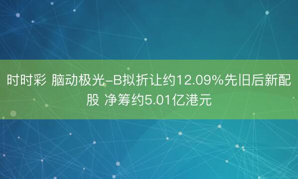 时时彩 脑动极光-B拟折让约12.09%先旧后新配股 净筹约5.01亿港元