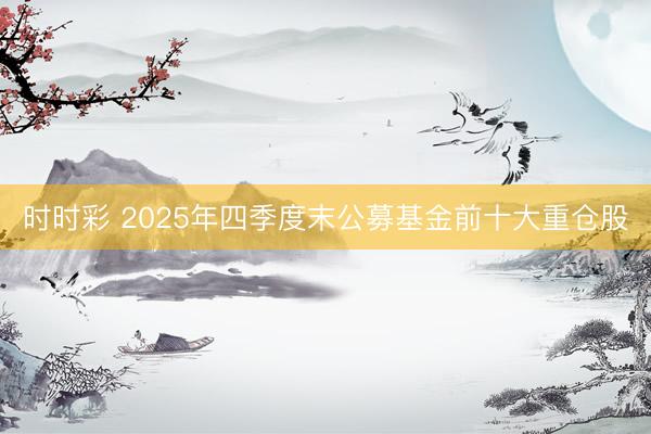 时时彩 2025年四季度末公募基金前十大重仓股
